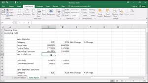 s and profit loss in excel 2016
