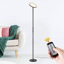 Albrillo Floor Lamp Modern Led Torchiere Floor Lamps For Living Room Bright Bedroom Lamp With Remote Touch Control Floor Lamps For Living Room
