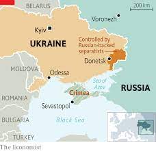 Ukraine location on the europe map. Why Is Tension Rising In Ukraine The Economist