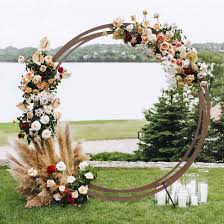 Rustic Natural Brown Wood Wedding Arch
