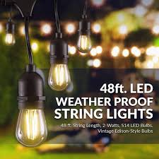 String Lights Weatherproof Commercial Light 49 Ft Garden Rope Lights With 15 Bulbs Buy Garden Rope Lights 49 Ft Garden Rope Lights String Lights 49