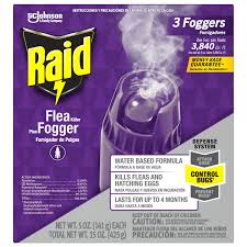 raid flea plus fogger 5 oz 3 cans