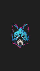 wolf logo background blue dog