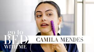 camila mendes nighttime skincare
