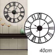 40cm Large Wall Clock Big Metal