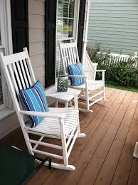 White Rocking Chairs On Front Porch