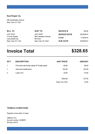 Free Blank Invoice Pdf 100 Templates To Print Email