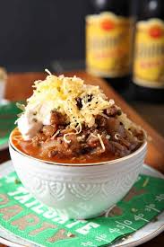shiner bock beer chili with ground beef