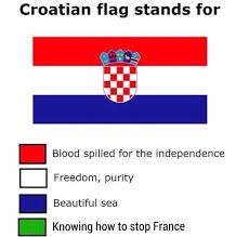 The flag combines the colours of the flags of the kingdom of croatia (red and white), the kingdom of slavonia (blue and white) and partially of the kingdom of dalmatia (blue and yellow). Croatian Flag Origins Tattoo Buy Minecraft Emoji Meme Total Croatia