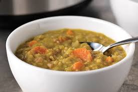 slow cooker split pea soup my food
