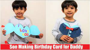 Find lots of cool homemade birthday card craft ideas at allkidsnetwork.com. Birthday Card For Father Daddy From Son Father S Day Card From Child Youtube