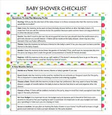 Sample Baby Shower Checklist Best 50 Ashley Baby Shower