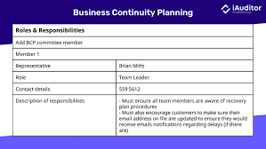 business continuity plan bcp