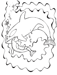 This coloring page of orca can fit in an. Momma And Baby Orca Whale Cuddling Coloring Page Mermaid Coloring Pages