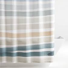 kra stripe watercolor shower curtain