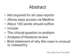 How to write an abstract   From experience to meaning   