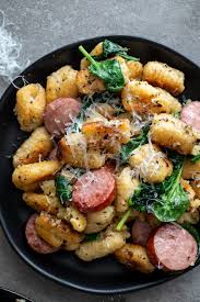 pan fried gnocchi with spinach and