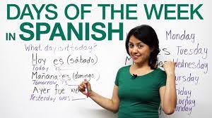 basic spanish days of the week in