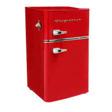 A retro mini fridge is an appliance that is both practical and decorative. Buy Frigidaire Retro 3 2 Cu Ft Two Door Compact Refrigerator With Freezer Red Online In Vietnam 981589170