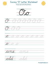 10 cursive o worksheets free letter