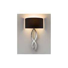 Astro Lighting Caserta Modern Wall Light In Chrome Finish With Black Shade 1349001 5026002