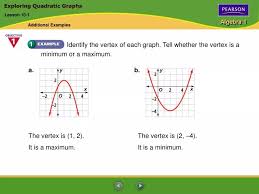 Ppt Exploring Quadratic Graphs