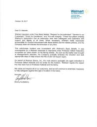 Apology Letter From Walmart State Regional