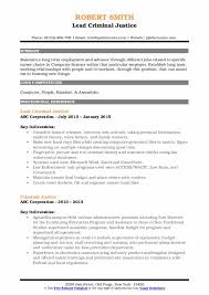 125+ samples, all free to save and format in pdf or word. Criminal Justice Resume Samples Qwikresume