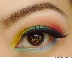 two eye makeup looks created with