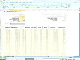 Amortization Table In Excel Template Templates Schedule Printable