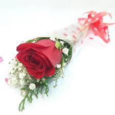 single red rose wrap flowers from the