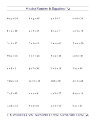 Math Worksheet From The Algebra
