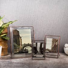 Recycled Metal And Glass Photo Frame