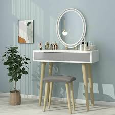 makeup desk led mirror vanity set