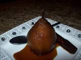 blue mountain coffee rum poached pears