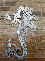 Mermaid Metal Wall Art Aluminum Mermaid