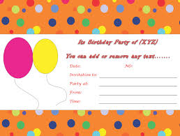 Kids Birthday Invitations Templates Birthday Invitation Card
