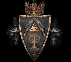 king queen warrior crown emblem