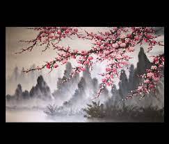 Canvas Japanese Cherry Blossom Painting