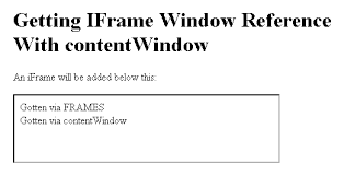 getting iframe window and then