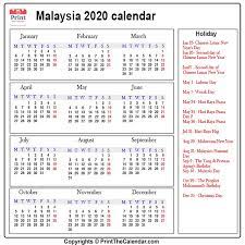 This page contains a national calendar of all 2020 public holidays for malaysia. Calendar 2020 Malaysia Malaysia Printable Calendar Holiday Calendar Calendar Usa Calendar