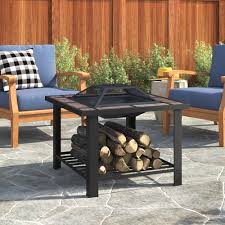 They serve as a place where all the family members can spend their free time chatting and relaxing. Millwood Pines Izquierdo 26 H X 30 W Steel Wood Burning Outdoor Fire Pit Table Reviews Wayfair