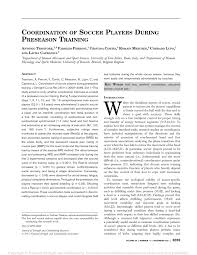 pdf coordination of soccer players