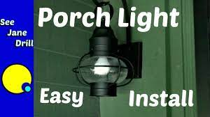 how to replace a porch light fixture