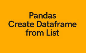pandas dataframe from lists