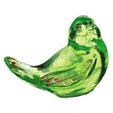 Bird Figurine In Key Lime Green By