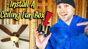 install a ceiling fan box saddle box