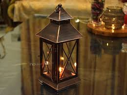 Metal Lantern 10 Inch Copper