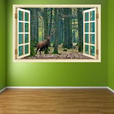 home décor deer forest wall art