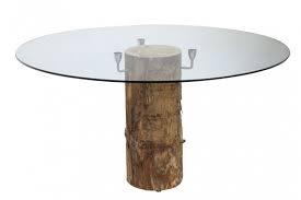 single tree glass dining table